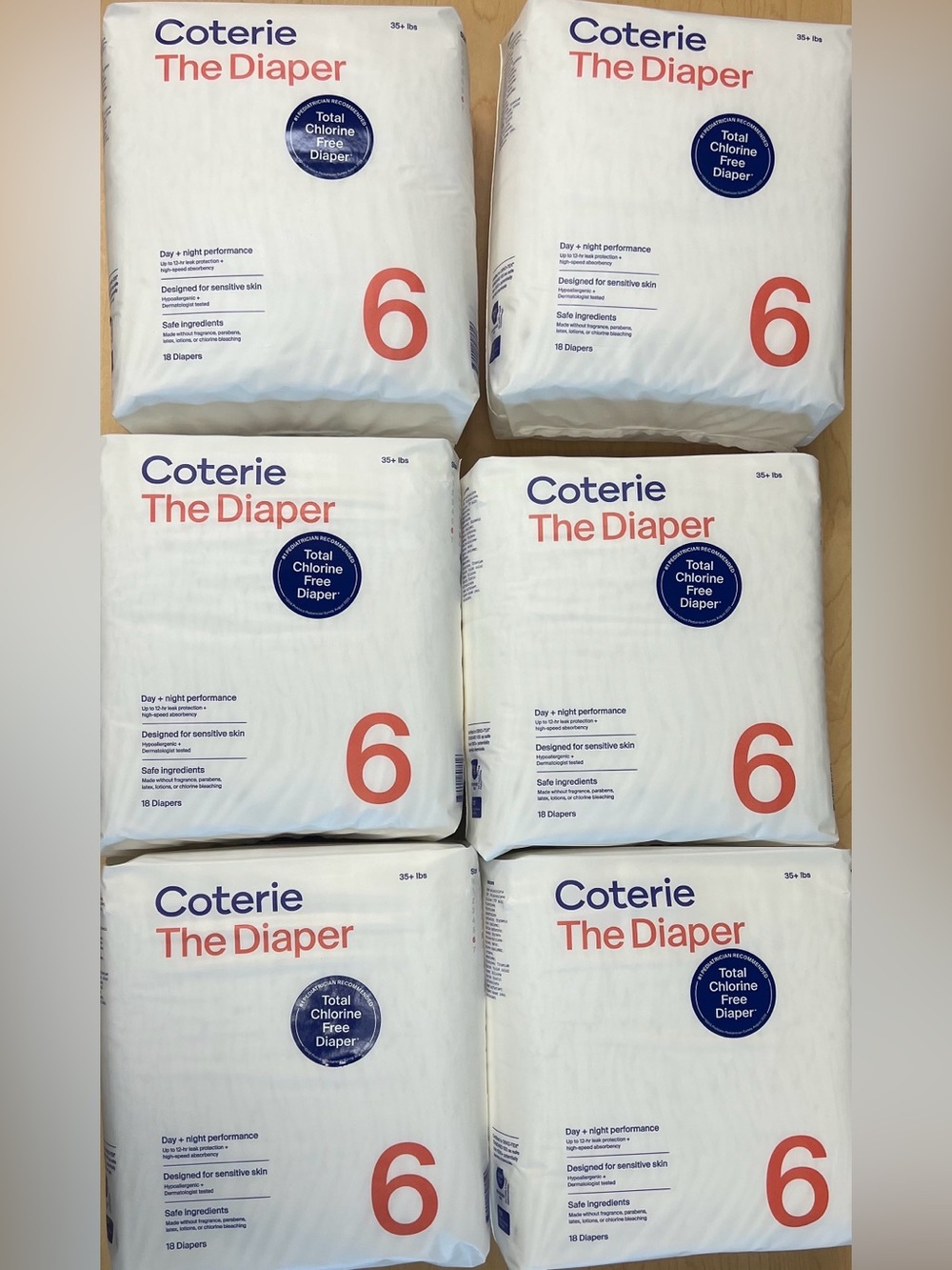 The Diaper Size 6 – White 18 diapers(Total 108)(6-Pack)
